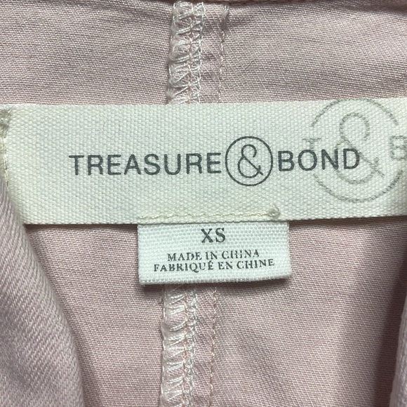 Treasure & Bond Light Pink Motorcycle Jacket, size xs - Picture 3 of 10
